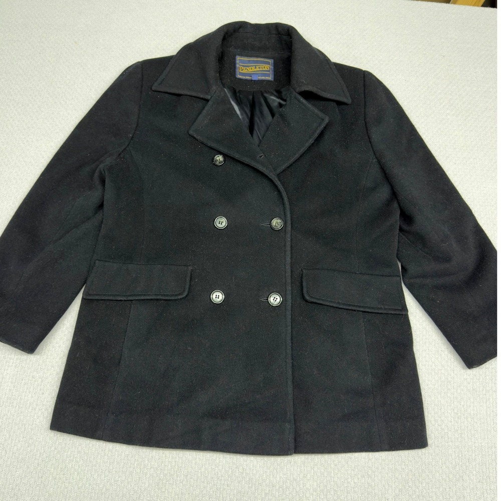 Pendleton Wool Peacoat Black Double Breasted Clas… - image 1